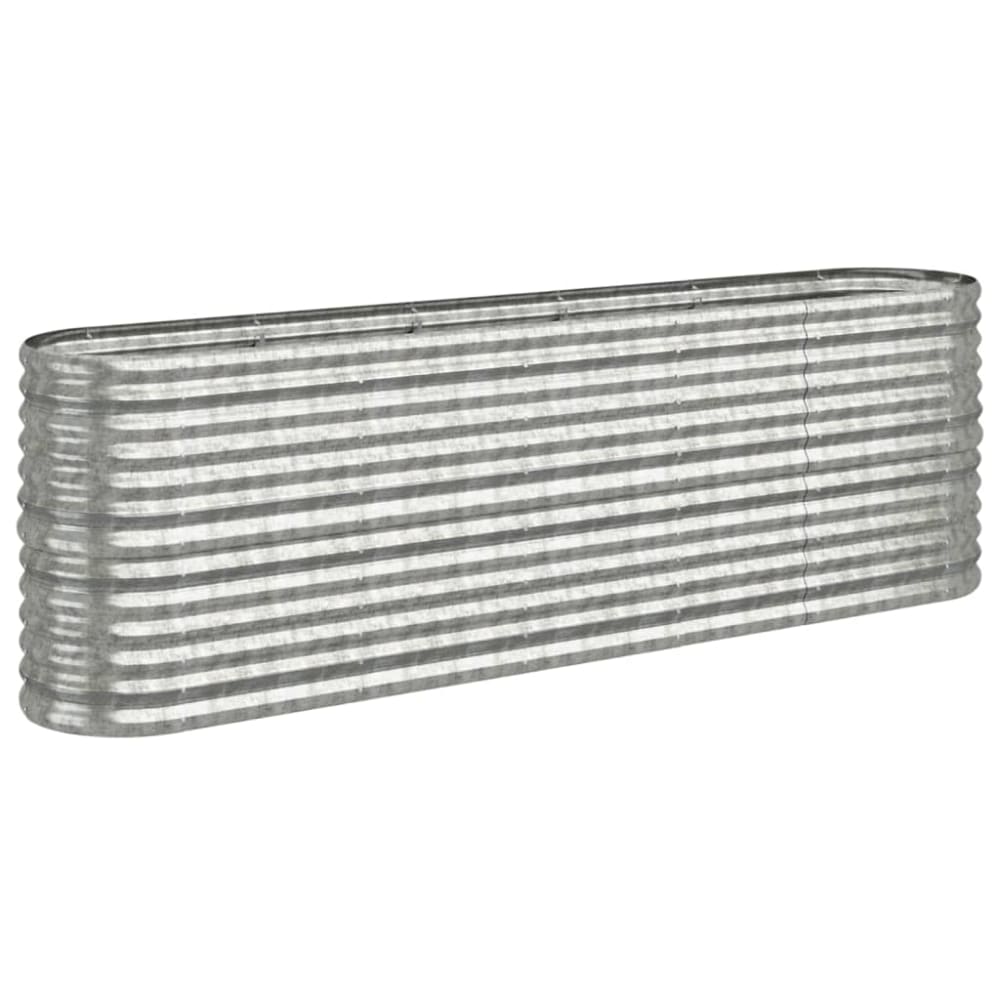 Jardinière bac lit surélevé argenté 224 x 40 x 68 cm Jardinière bac lit surélevé argenté 224 x 40 x 68 cm