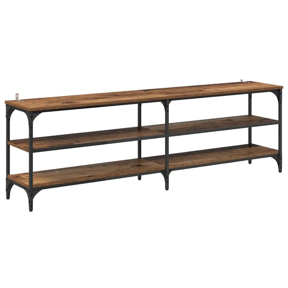 Meuble tv polyvalent rustique bois marron 160 x 30 x 50 cm