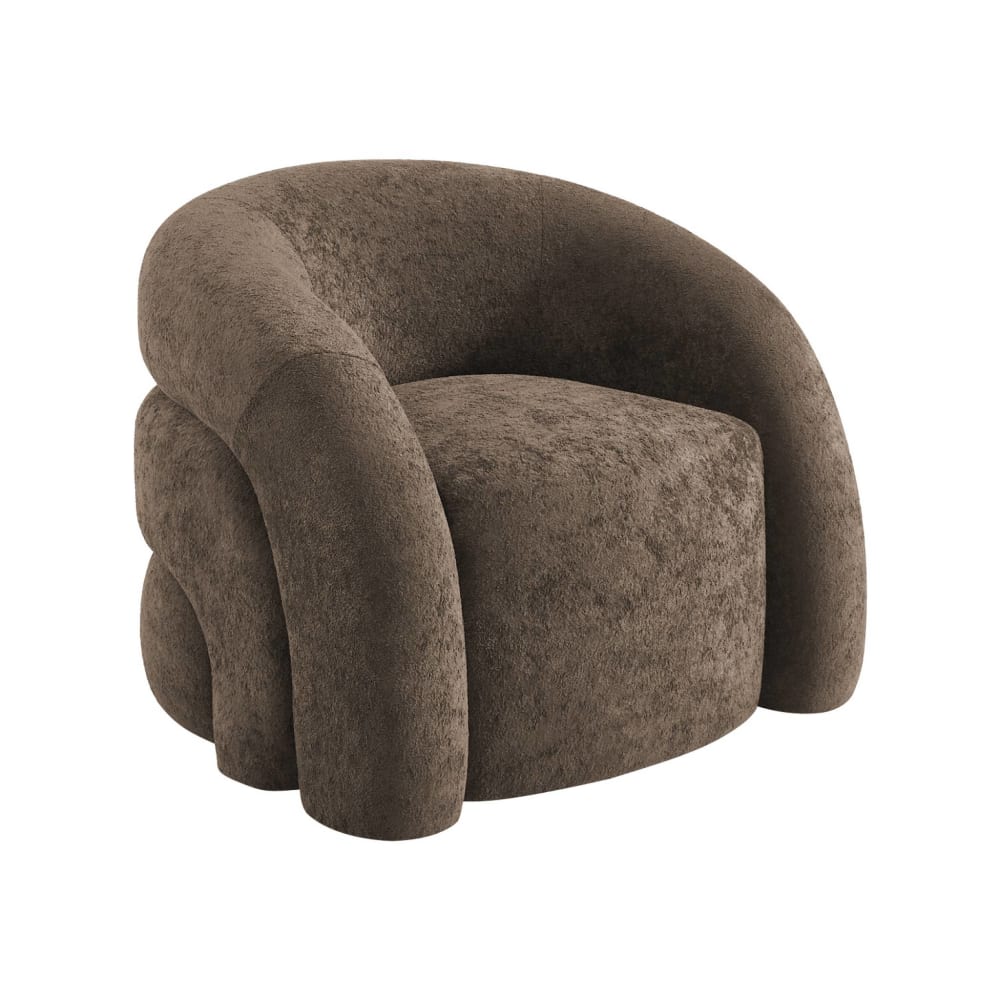 Fauteuil organique tissu 1 place marron Fauteuil organique tissu 1 place marron