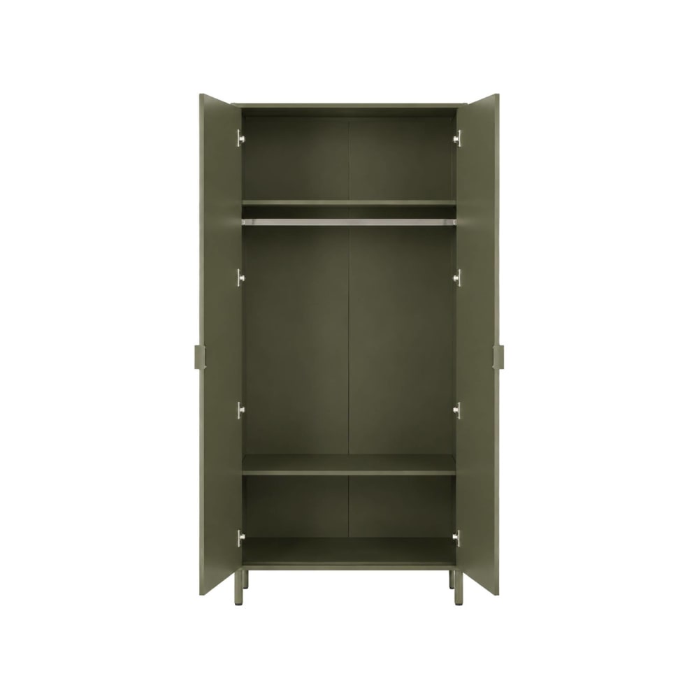 Garderobe Holzdekor und Metall 2 Regale khaki - Maisons Du Monde