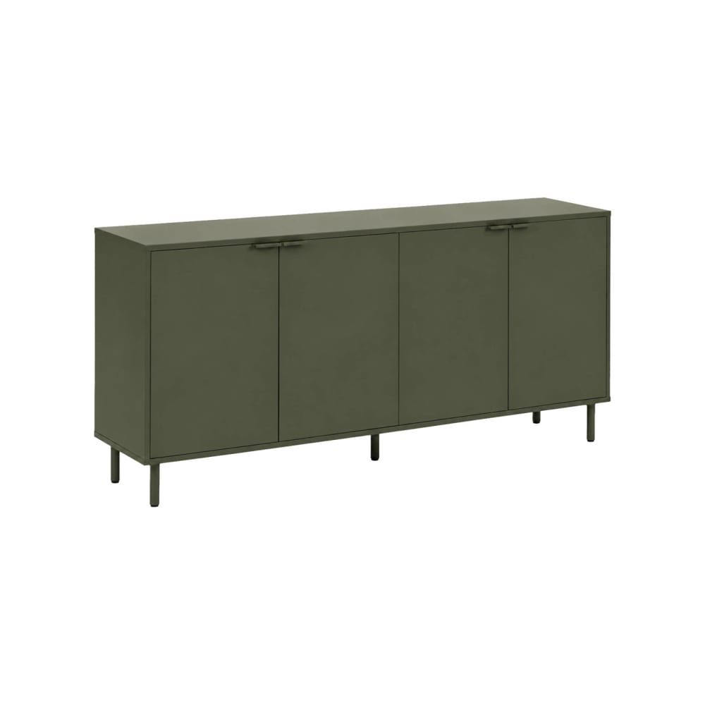 Sideboard Holzdekor und Metall 4 Türen 160cm khaki - Maisons Du