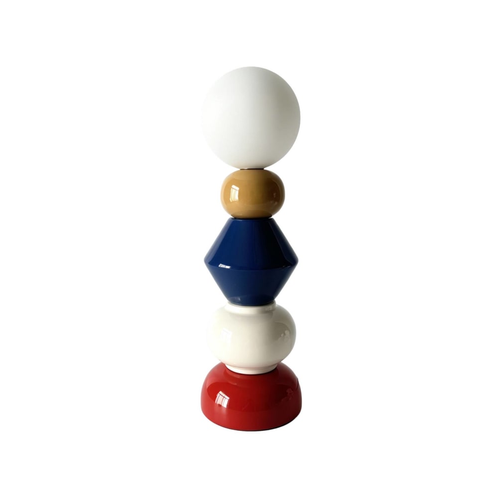 Lampe de table céramique et verre d13cm terracotta — vue 3
