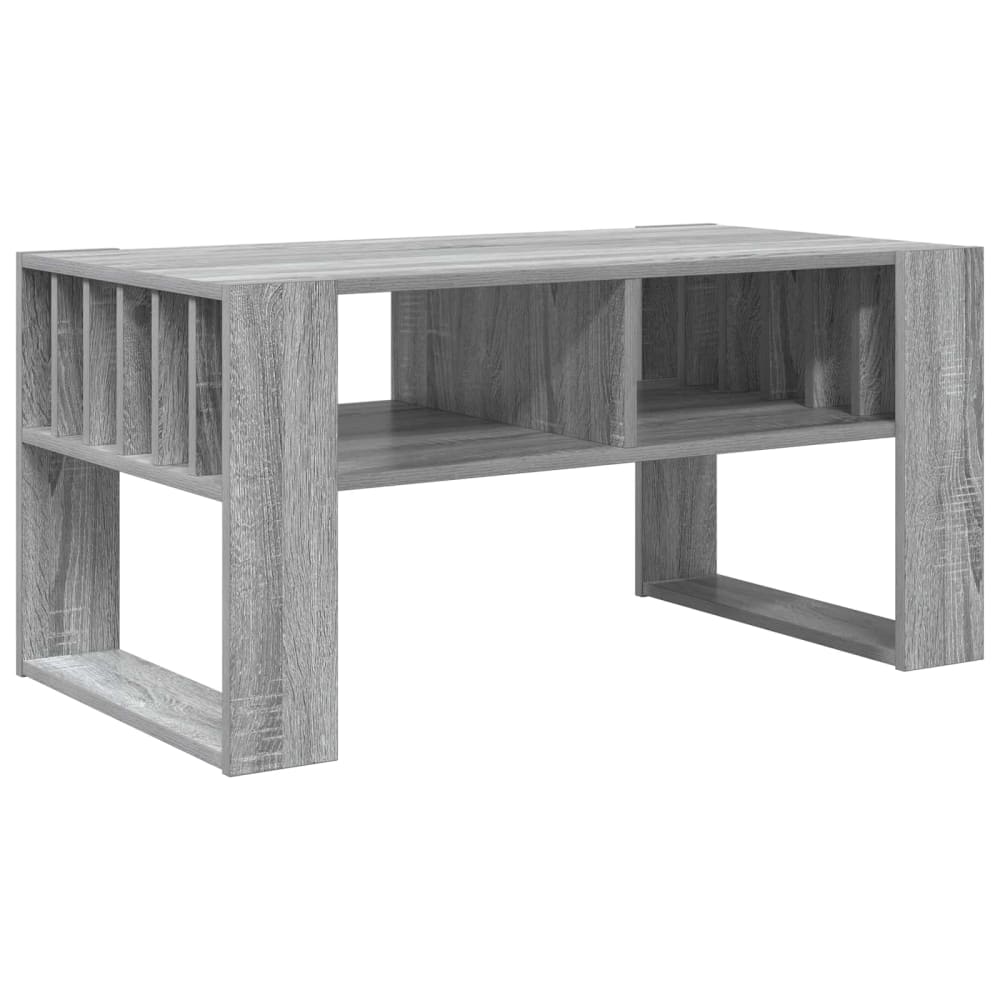 Table basse bois transformé gris  92 x 49.5 x 45 cm