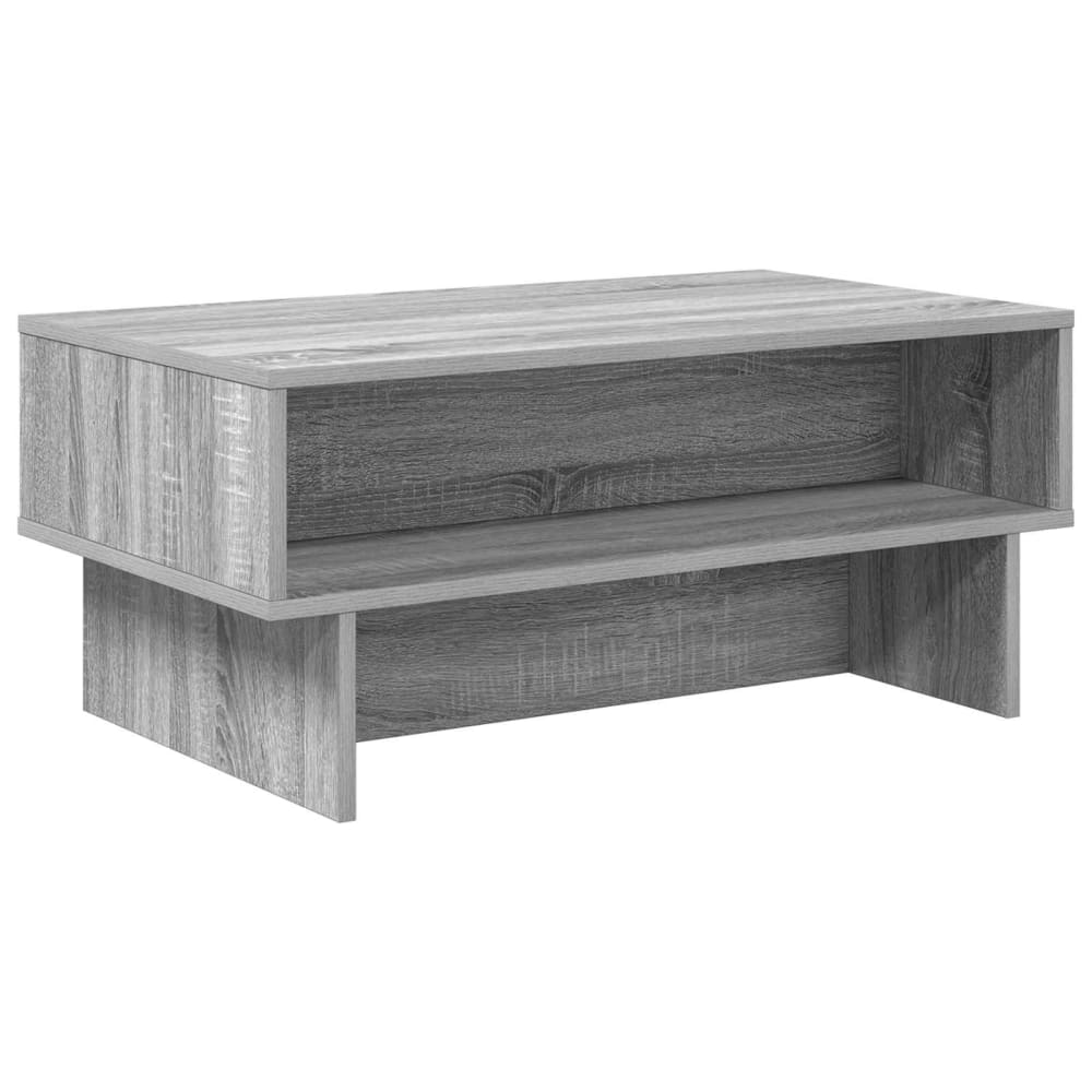 Table basse bois transformé gris  80 x 46 x 35 cm