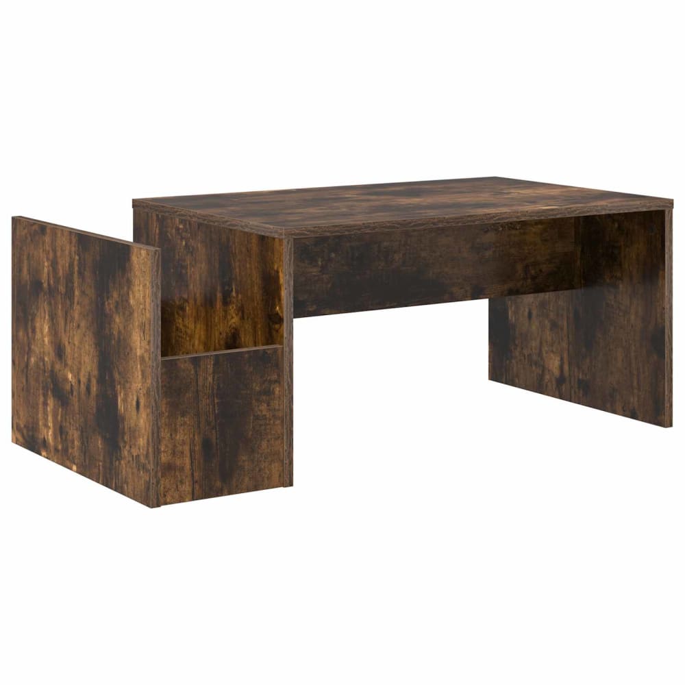 Table basse bois transformé pacane marron  90 x 45 x 35 cm