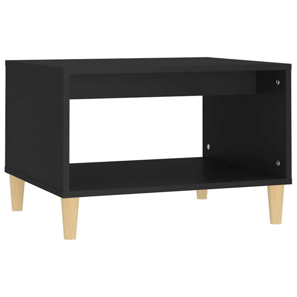 Table basse bois transformé noir  60 x 50 x 40 cm