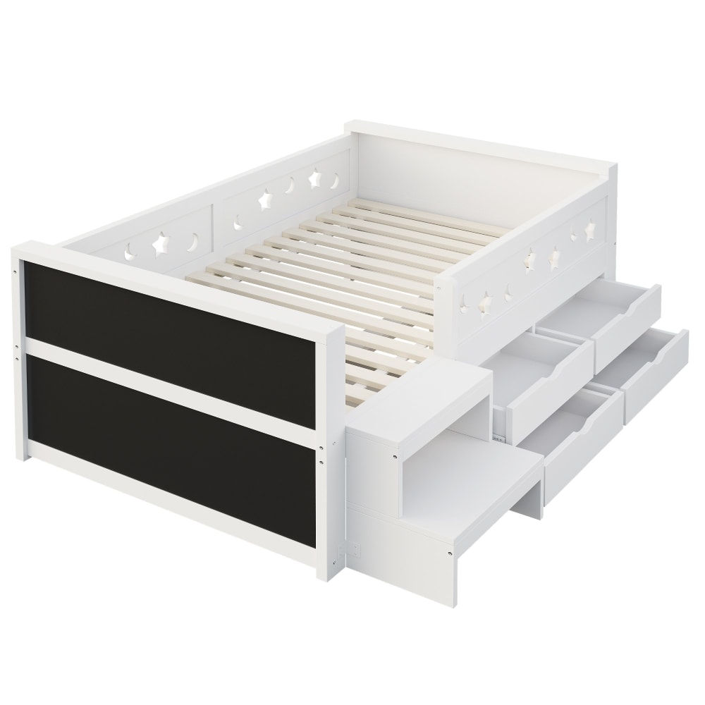 Lit enfant en pin blanc 90x200 cm Lit enfant en pin blanc 90x200 cm