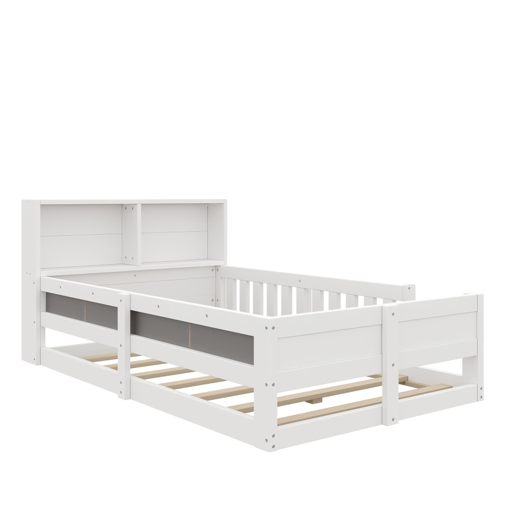 Lit enfant barriere panneaux particules peluche blanc 90x200 cm Lit enfant barriere panneaux particules peluche blanc 90x200 cm