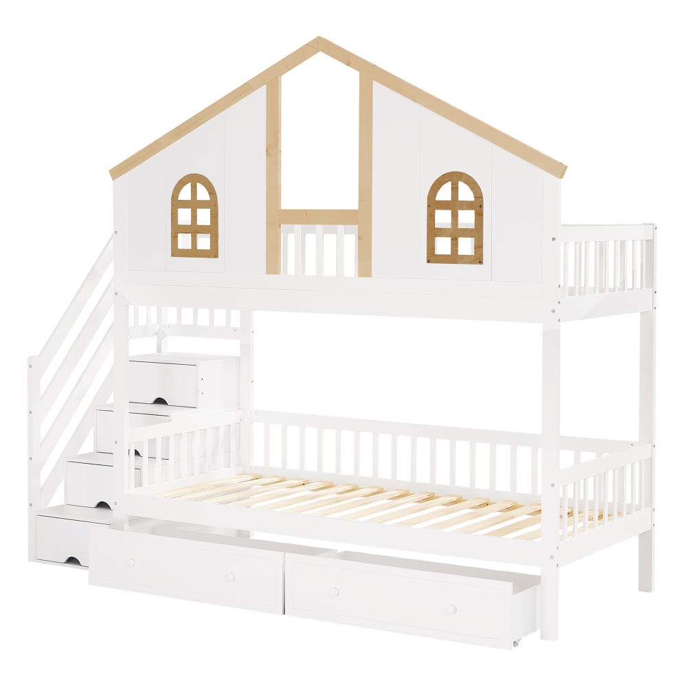 Lit superposé enfant blanc 90x200cm Lit superposé enfant blanc 90x200cm