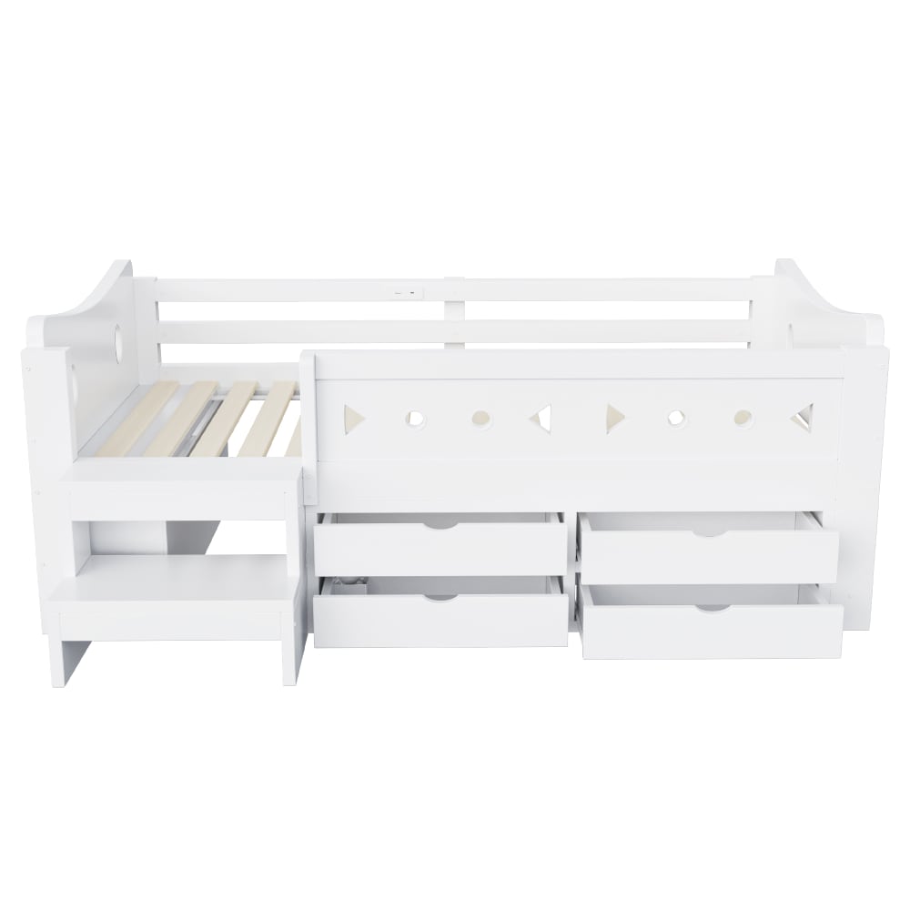 Lit enfant en pin blanc 90x200 cm