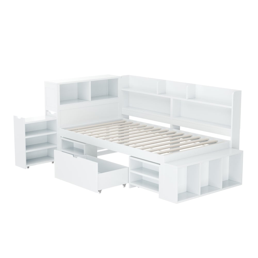 Lit enfant en contreplaque blanc 90x200 cm Lit enfant en contreplaque blanc 90x200 cm