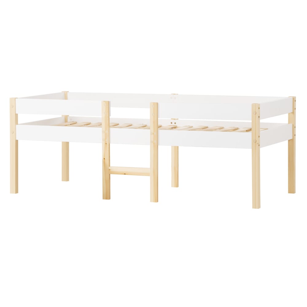 Lit enfant en pin blanc et chêne 90x200 cm Lit enfant en pin blanc et chêne 90x200 cm