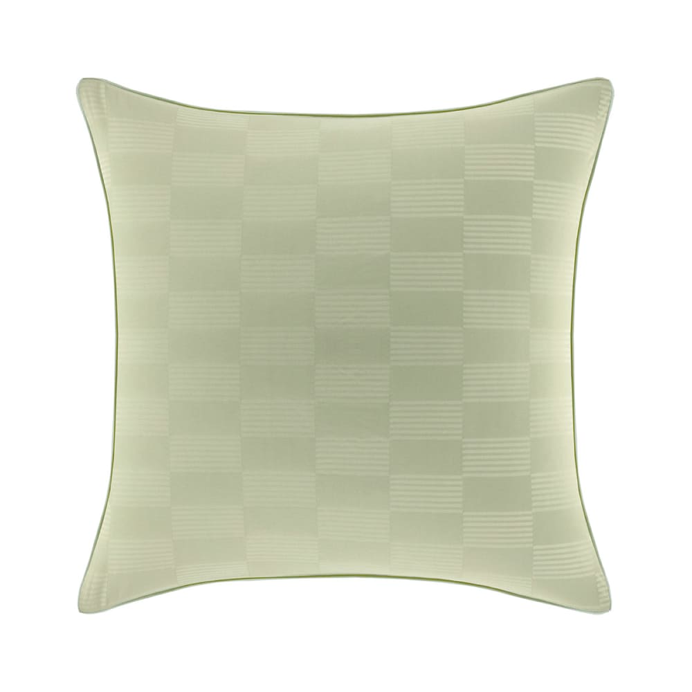 Taie d'oreiller en satin de coton vert 65 x 65 cm