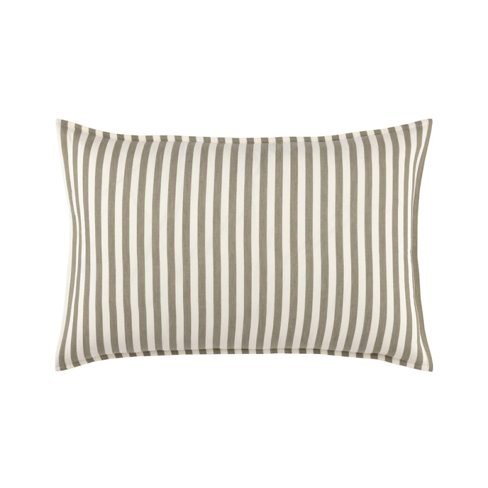 Taie d'oreiller en satin de coton vert 50 x 75 cm