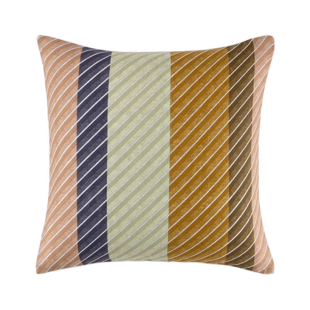 Taie d'oreiller en satin de coton lavé multicouleurs 65 x 65 cm