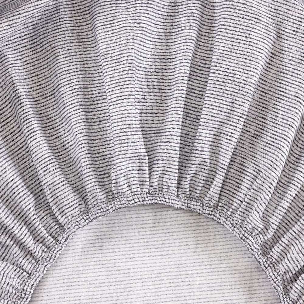 Drap housse en percale de coton gris 200 x 200 cm — vue 4