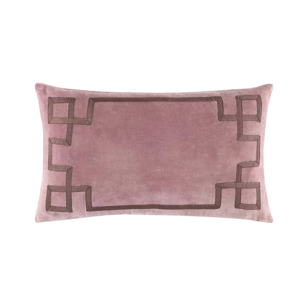 Housse de coussin en velours violet 33 x 57 cm