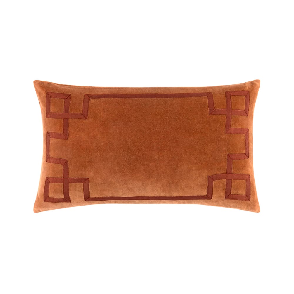 Housse de coussin en velours marron 33 x 57 cm