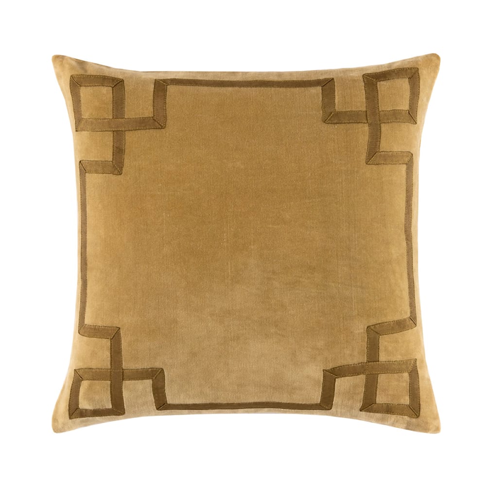 Housse de coussin en velours marron 45 x 45 cm