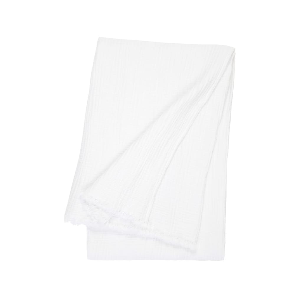 Plaid en gaze de coton blanc 130 x 170 cm