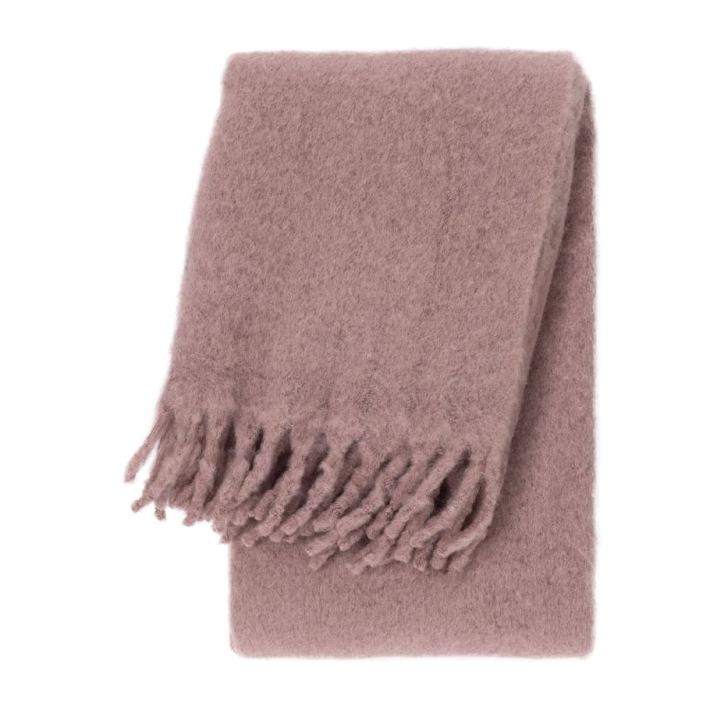 Plaid en mohair rose 130 x 170 cm