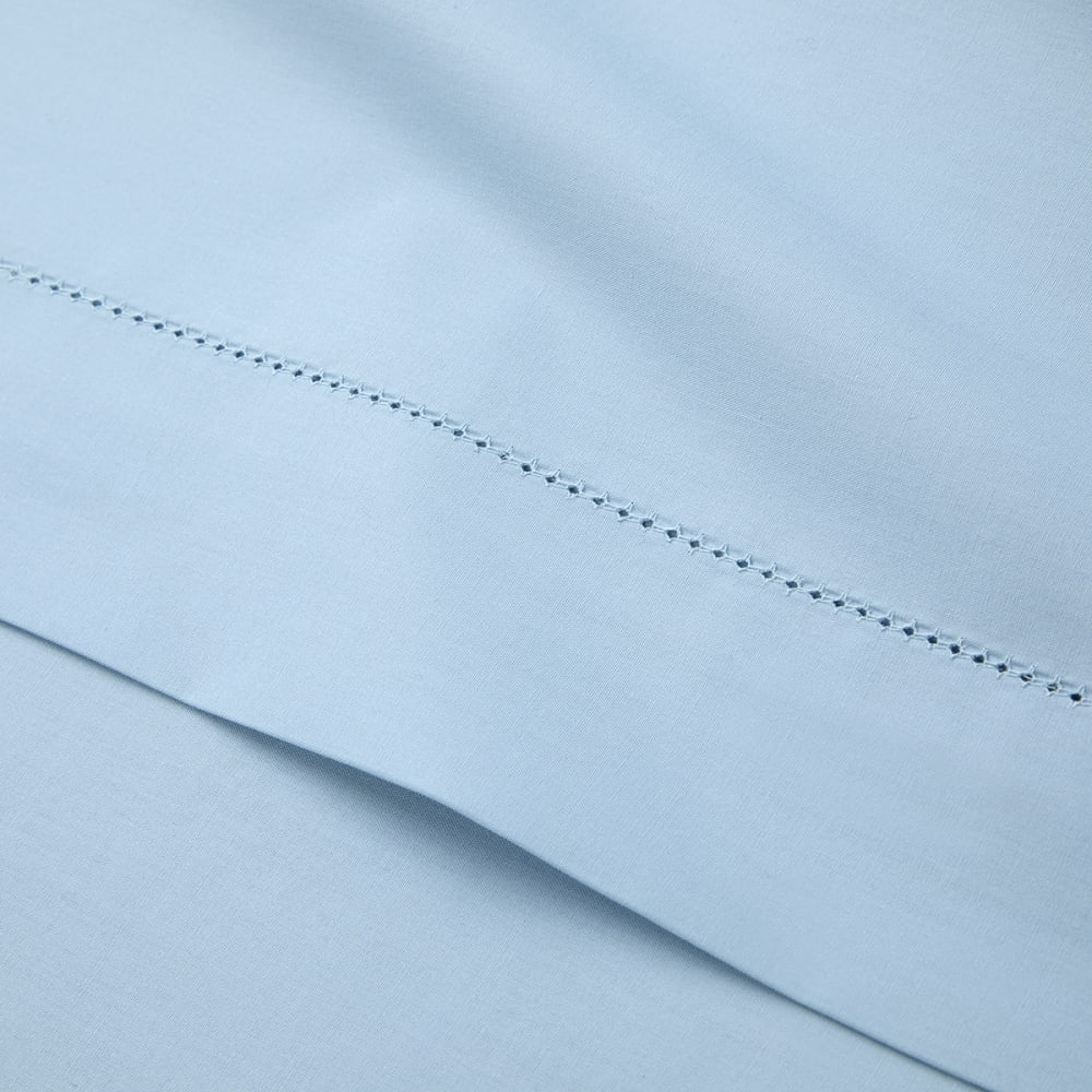 Drap plat en percale de coton bleu 180 x 290 cm — vue 4