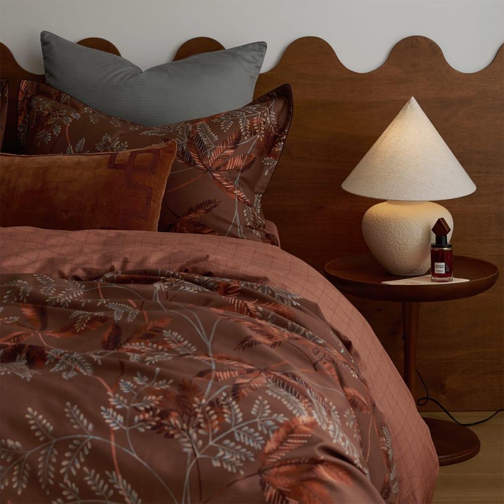 Drap plat en satin de coton marron 180 x 290 cm — vue 4