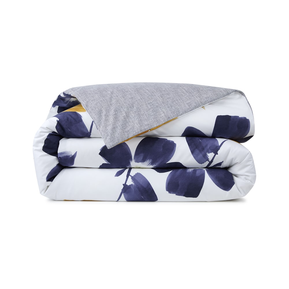 Housse de couette en percale de coton bleu 280 x 240 cm — vue 3