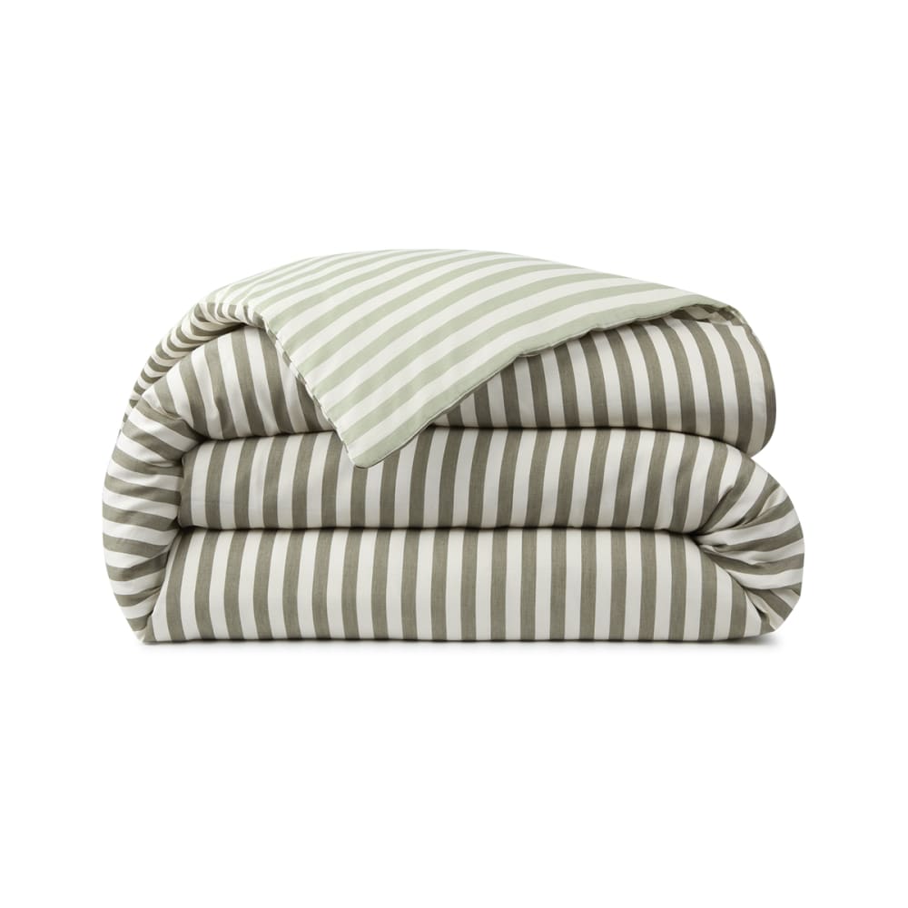 Housse de couette en satin de coton vert 280 x 240 cm — vue 3