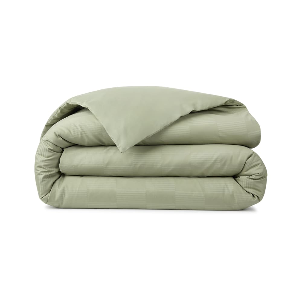 Housse de couette en satin de coton vert 200 x 200 cm — vue 3