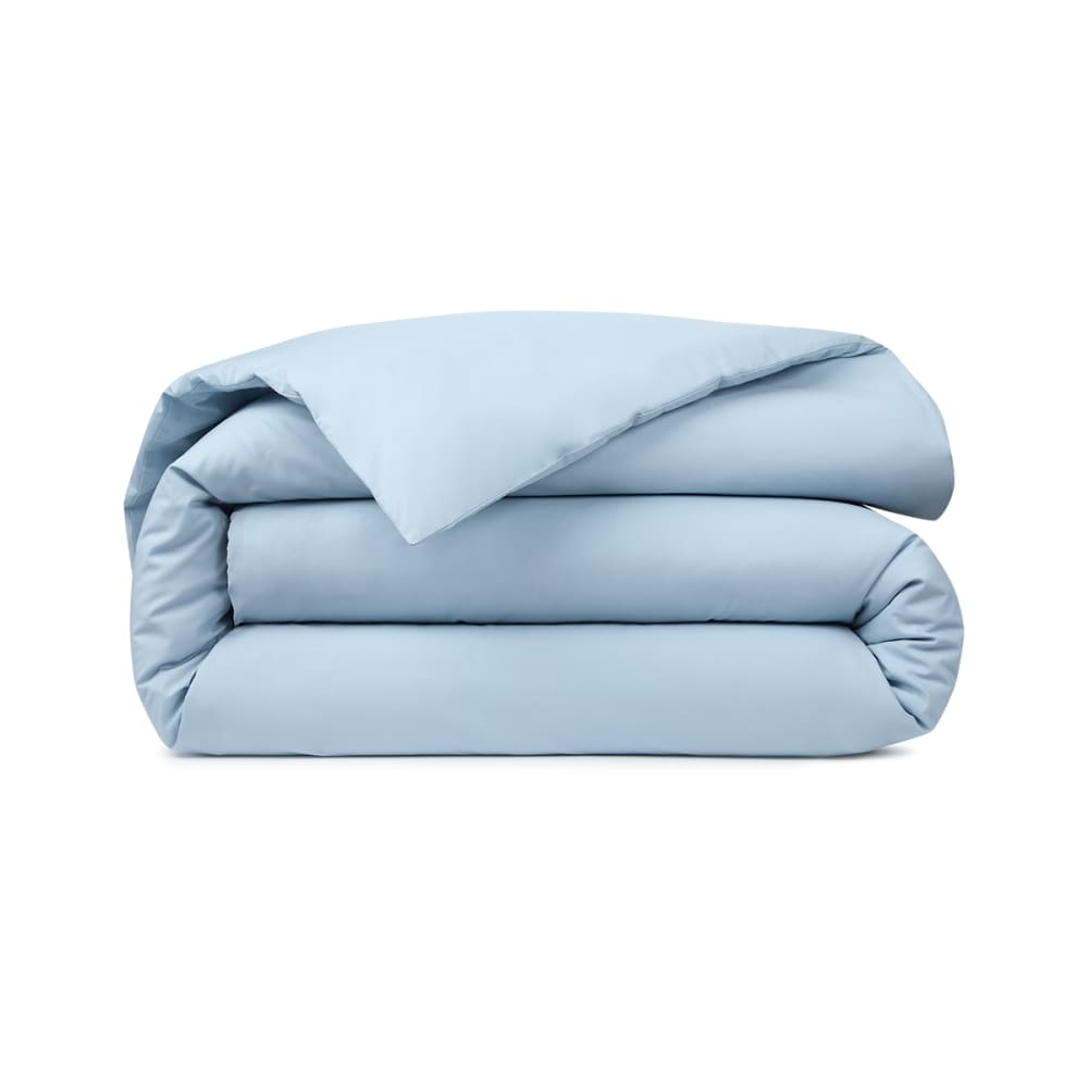 Housse de couette en percale de coton bleu 240 x 220 cm — vue 3