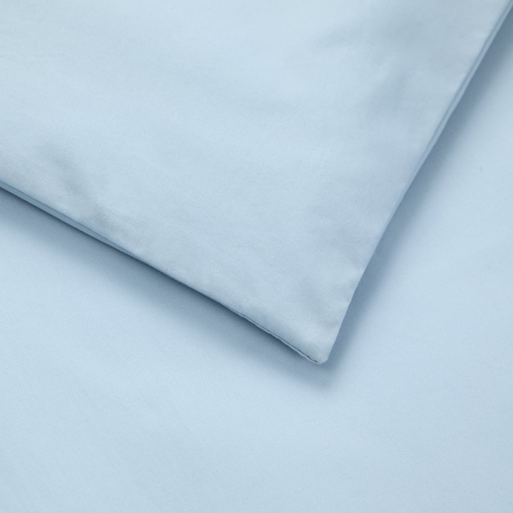 Housse de couette en percale de coton bleu 240 x 220 cm — vue 4