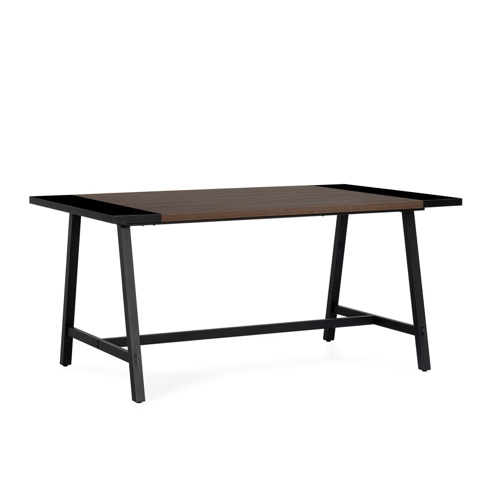 Table à manger effet noyer, 160 cm