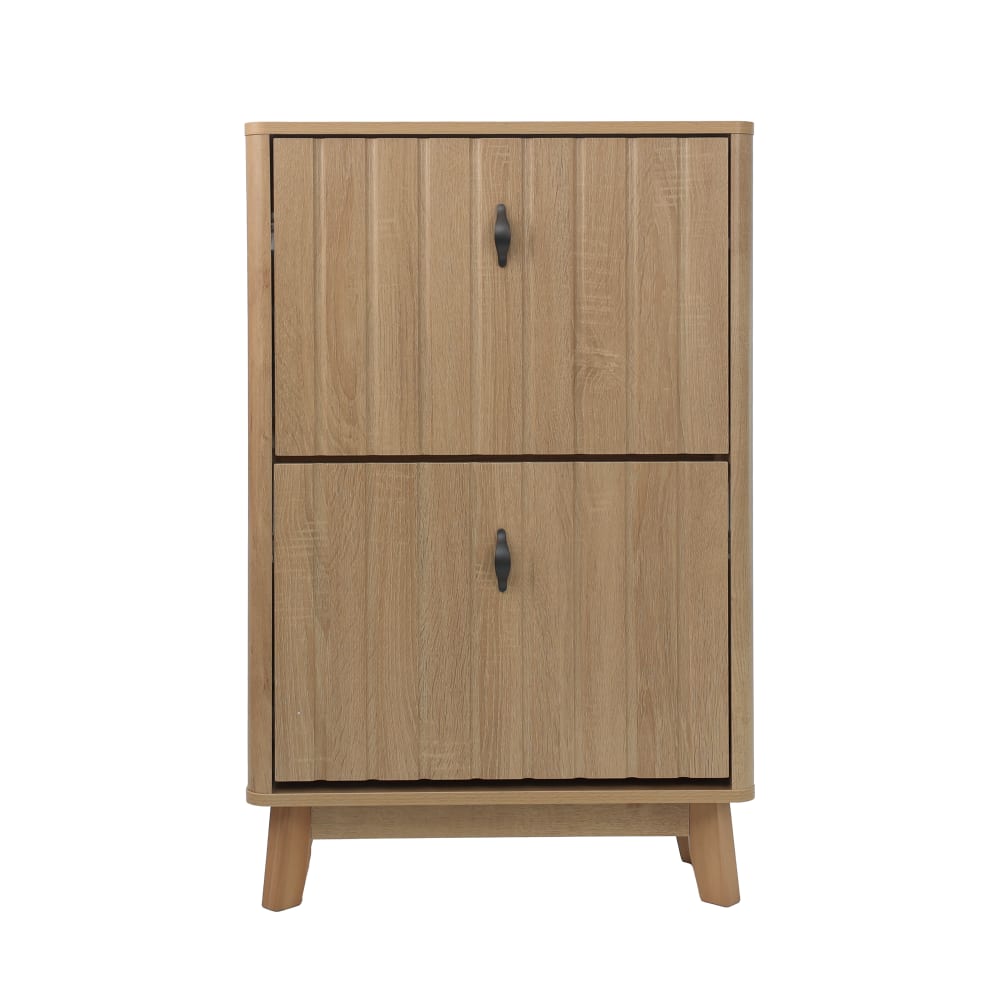 Urban Meuble Schuhschrank mit großer Kapazität und schmalem Design, Eichenoptik Braun Spanplatte