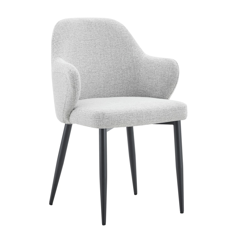 2er-Set Esszimmerstühle 83 cm, Stoff, hellgrau - Maisons Du Monde