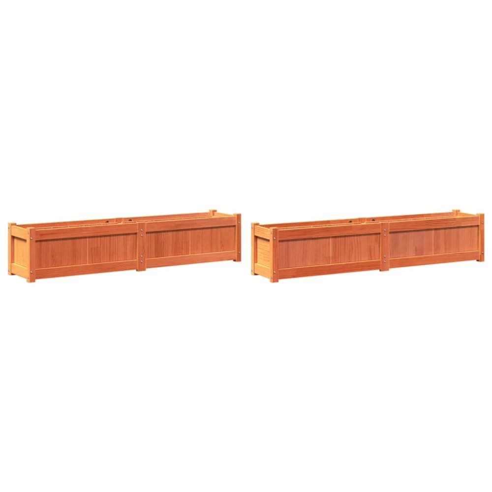 Jardinière bac lit surélevé bois marron 150 x 31 x 31 cm Jardinière bac lit surélevé bois marron 150 x 31 x 31 cm