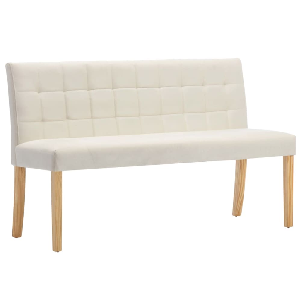 Banc banquette 140 cm crème 140 x 56 x 86 cm Banc banquette 140 cm crème 140 x 56 x 86 cm