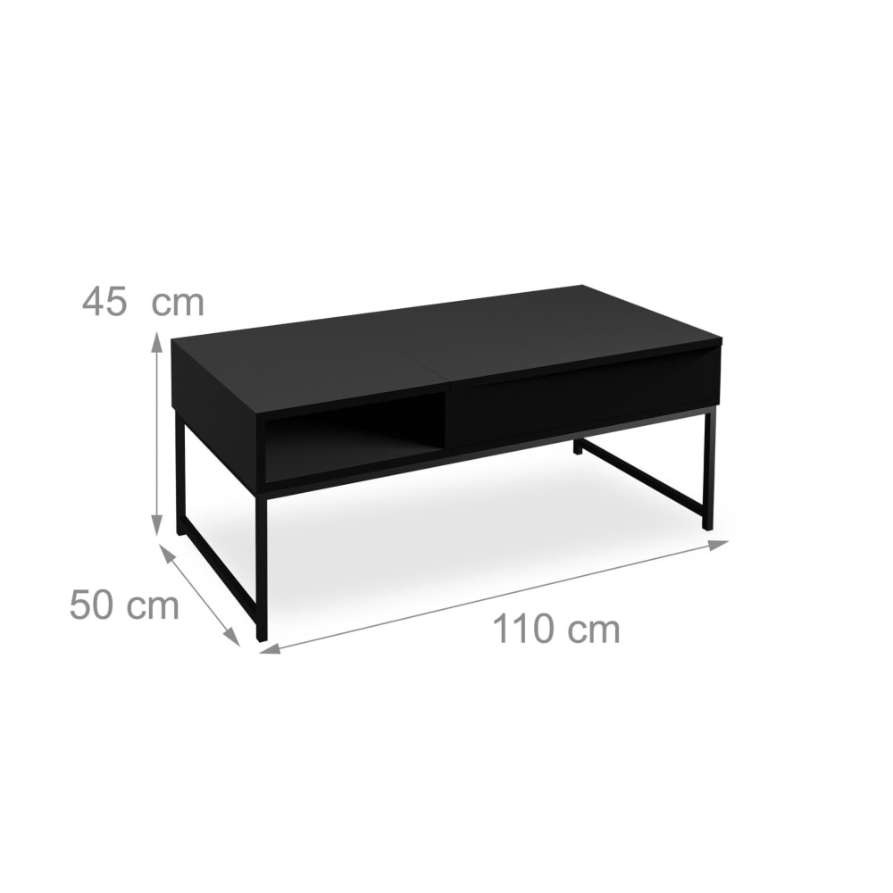 Table basse pliable moderne blanche 110 x 50 x 45 cm Table basse pliable moderne blanche 110 x 50 x 45 cm