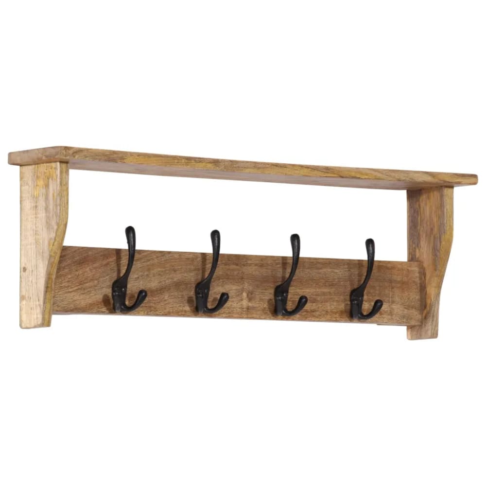 Porte-manteau mural pratique avec bois marron 85 x 26 x 12 cm Porte-manteau mural pratique avec bois marron 85 x 26 x 12 cm