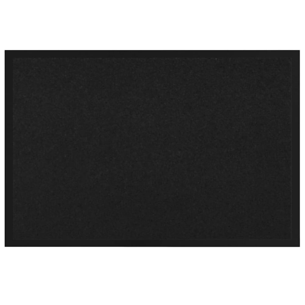 Tapis de porte rectangulaire tissu noire 120 x 80 x 1.2 cm