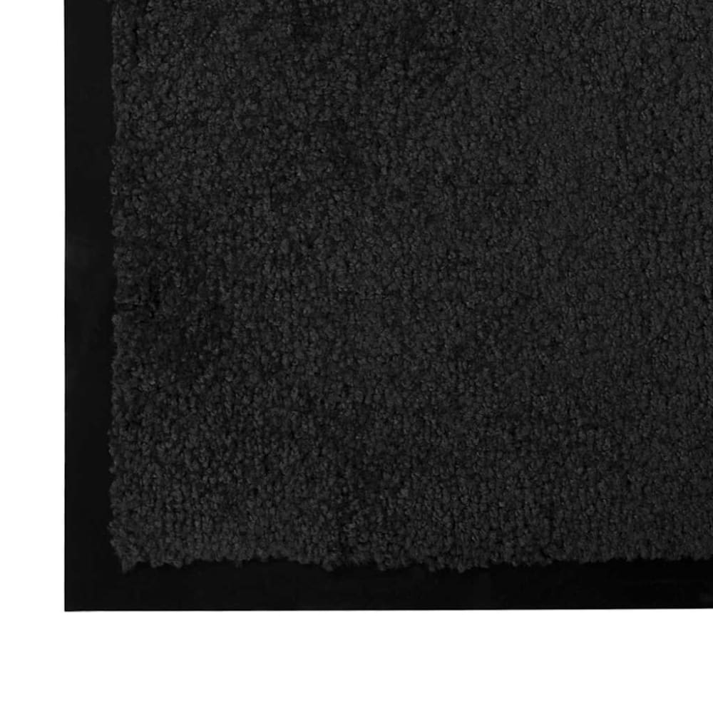 Tapis de porte rectangulaire tissu noire 120 x 80 x 1.2 cm — vue 3