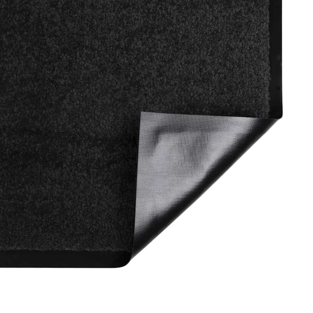 Tapis de porte rectangulaire tissu noire 120 x 80 x 1.2 cm — vue 4