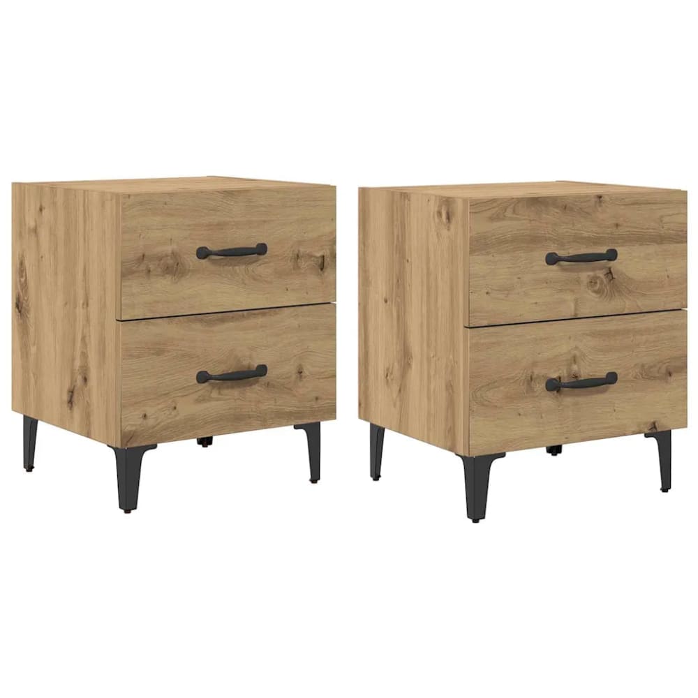 Table de chevet avec bois beige 40 x 35 x 47.5 cm Table de chevet avec bois beige 40 x 35 x 47.5 cm