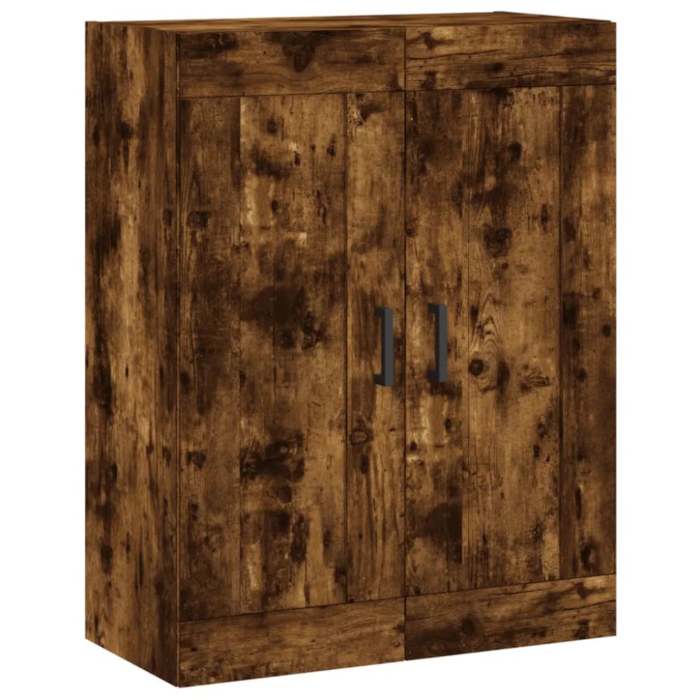 Armoire murale rangement élégante bois beige 69.5 x 34 x 90 cm