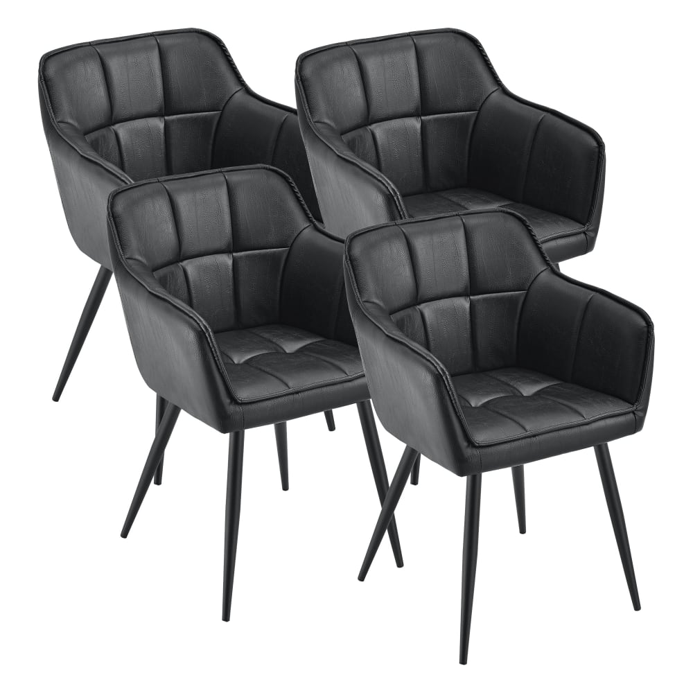 Lot de 4 chaises noire 81 x 57 x 53 cm