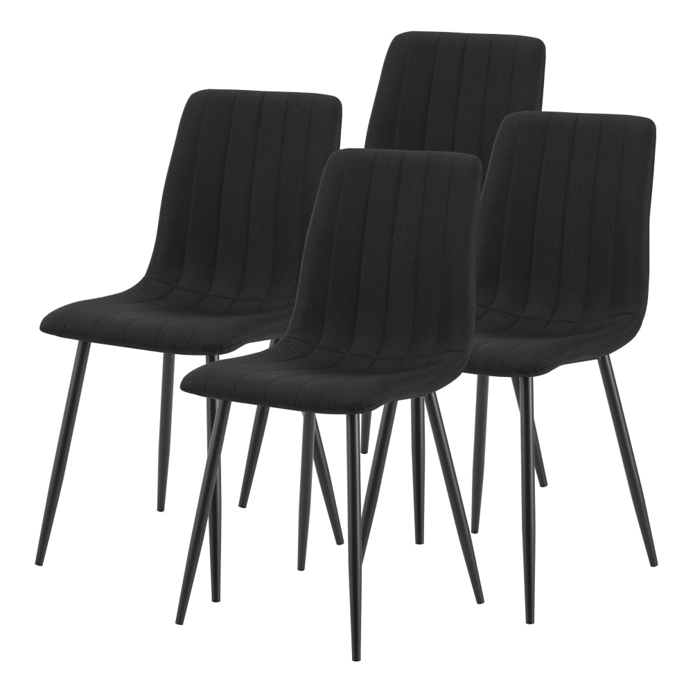 Lot de 4 chaises noire 89 x 43 x 52 cm Lot de 4 chaises noire 89 x 43 x 52 cm