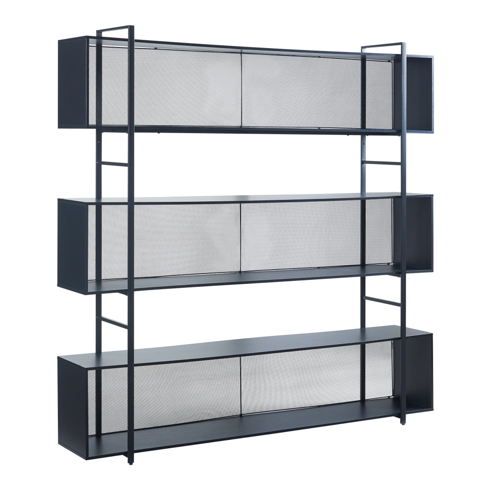 Étagère design intemporel salon noire 180 x 180 x 33 cm Étagère design intemporel salon noire 180 x 180 x 33 cm