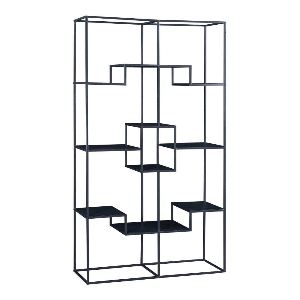 Étagère design intemporel salon noire 180 x 100 x 35 cm Étagère design intemporel salon noire 180 x 100 x 35 cm