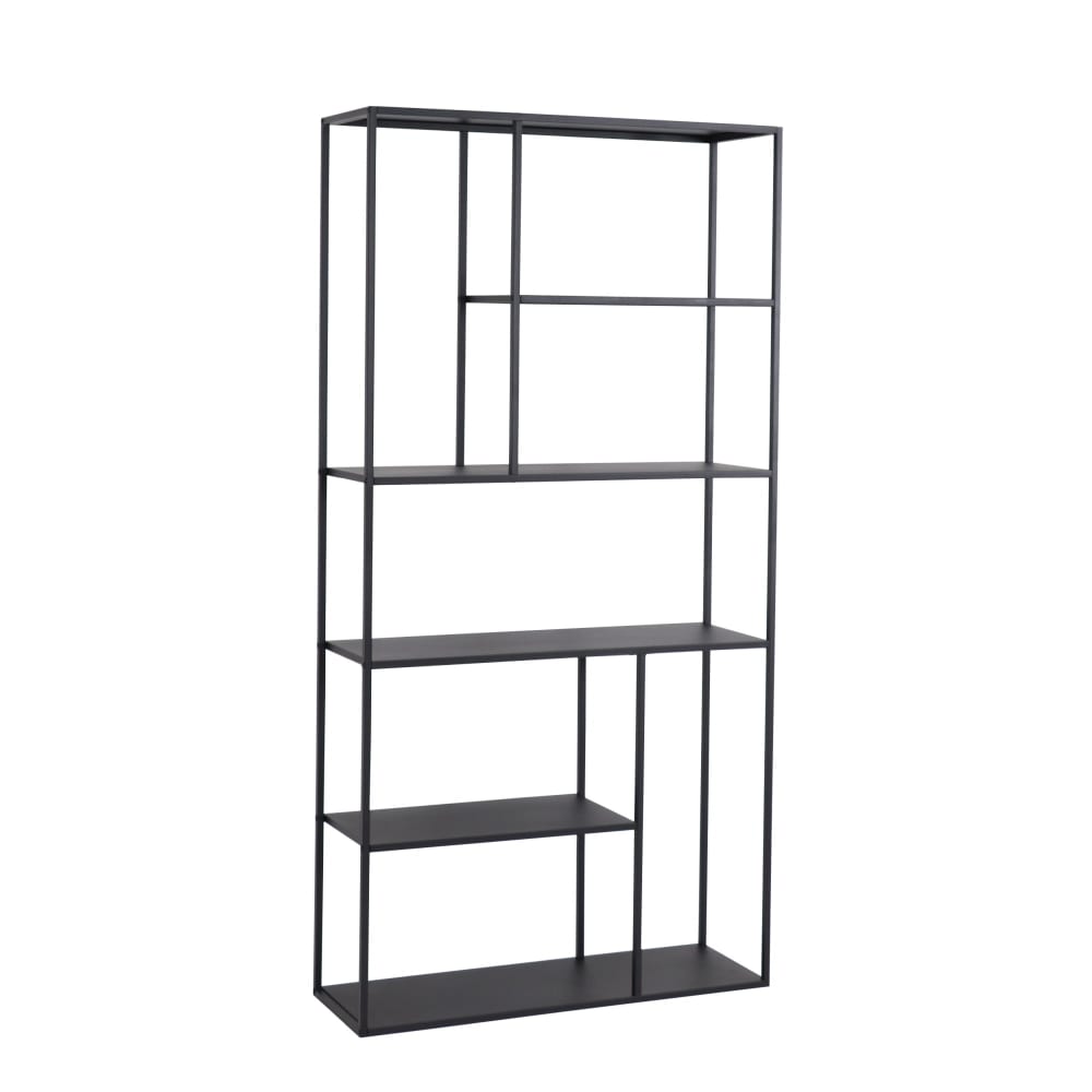 Étagère design intemporel salon noire 188 x 90 x 30 cm