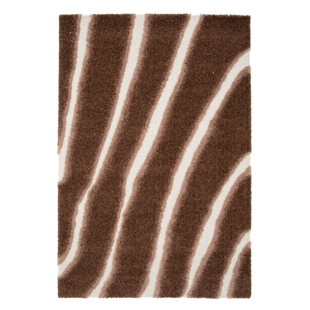 Tapis intérieur motif rayé marron 80x150cm — vue 3